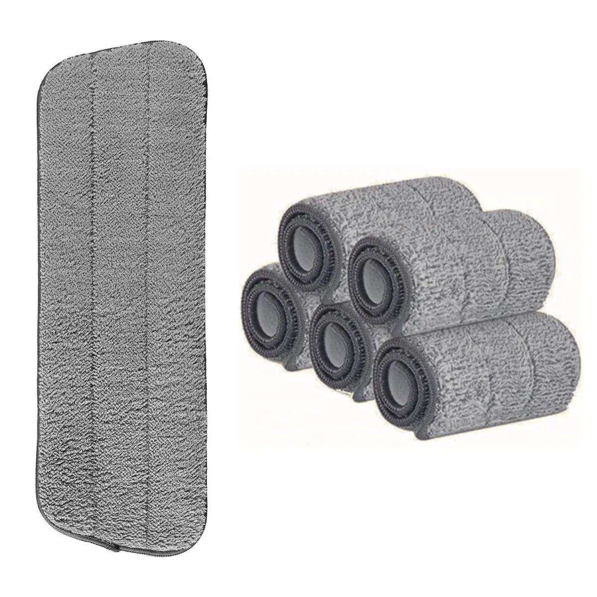 HOGARMAS - Pack de 5 Repuestos de Mopa Microfibra para Trapeador