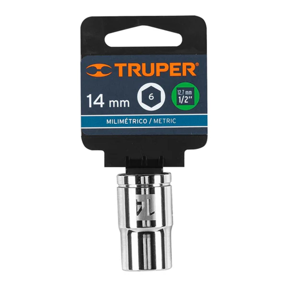 TRUPER - Dado de 14 mm, 6 puntas, cuadro 1/2pulg