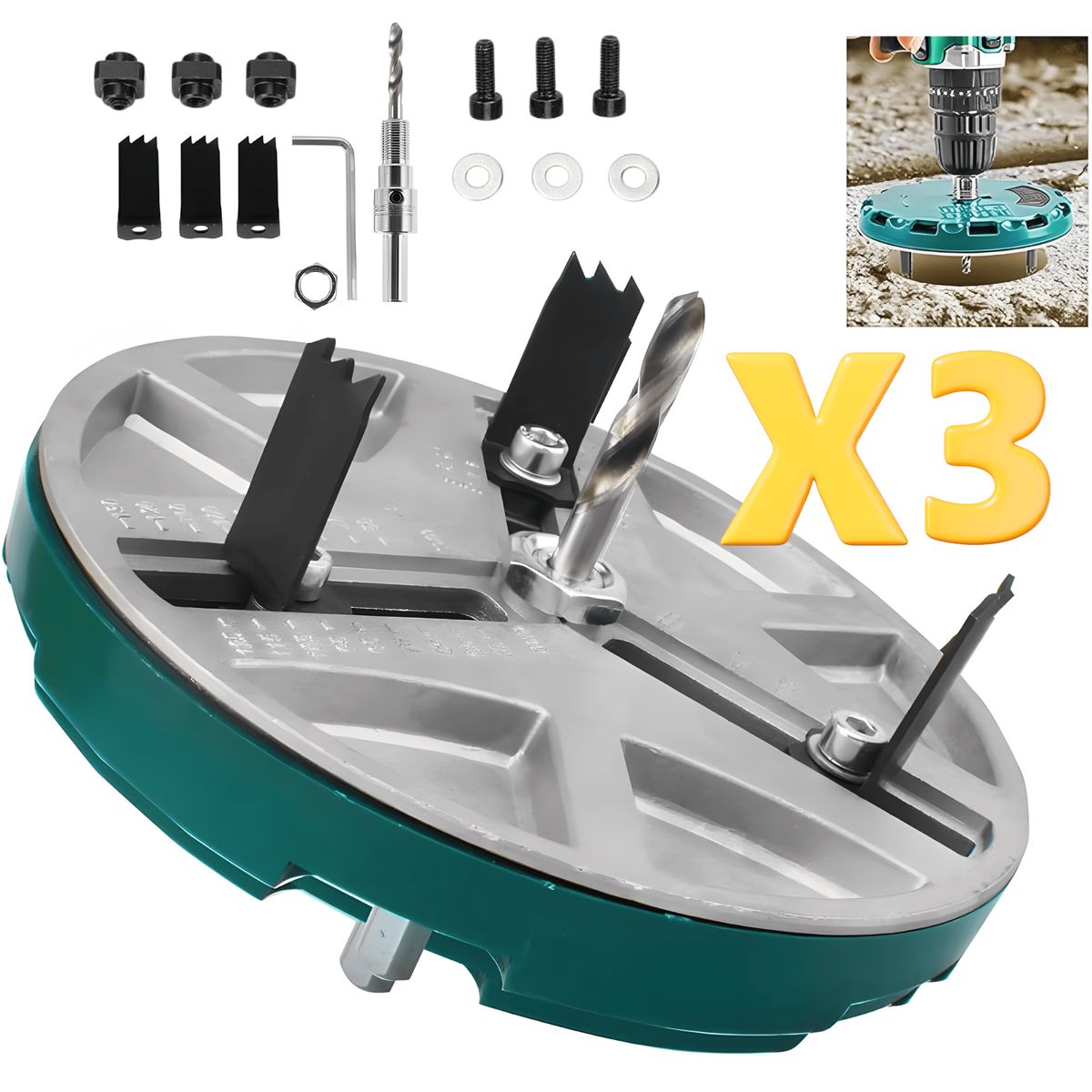 ROSH - Pack x3 Adaptadores de Sierra  Precisión y Potencia al Máximo