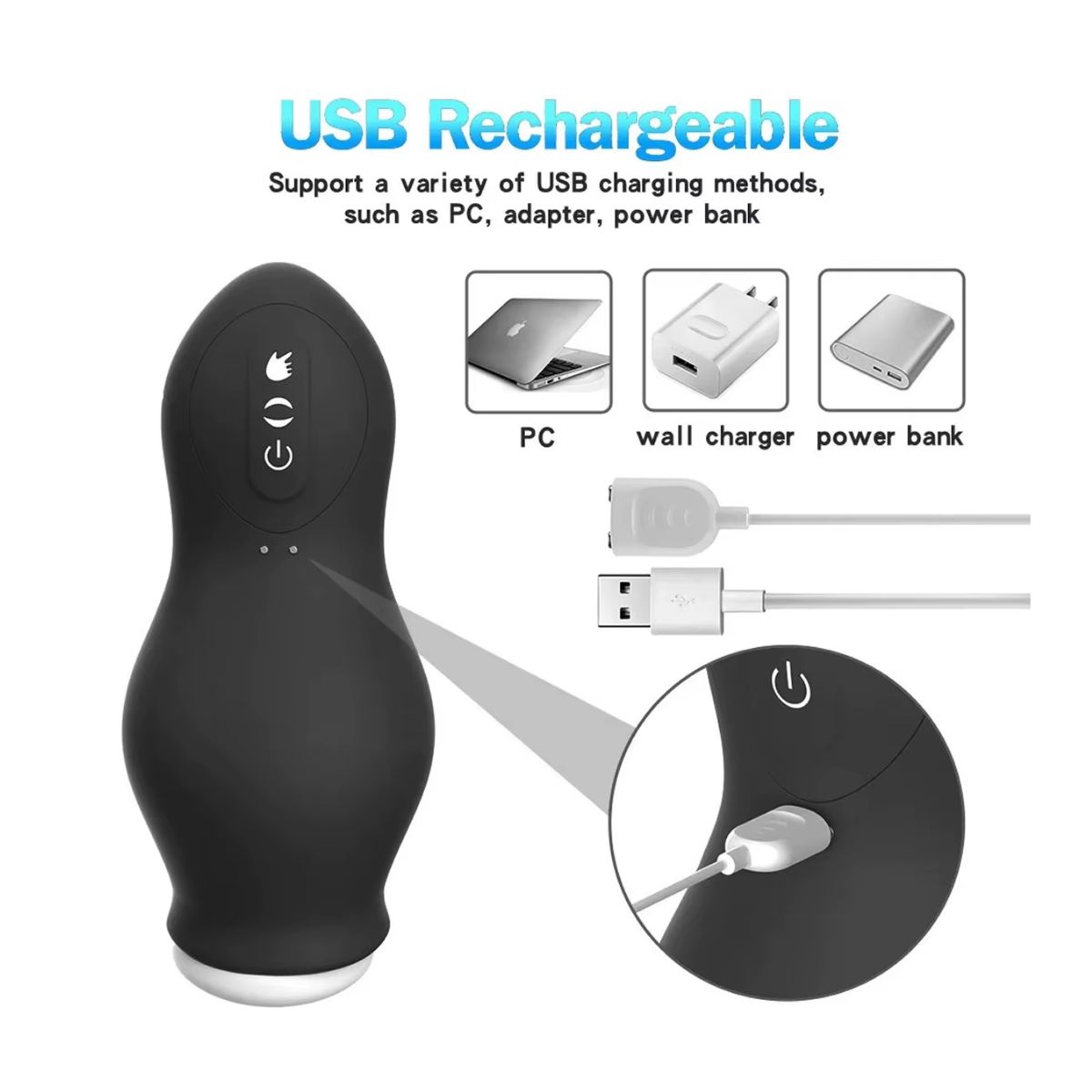 GENERICO - Copa de Masturbación Realista con Succión y Vibración