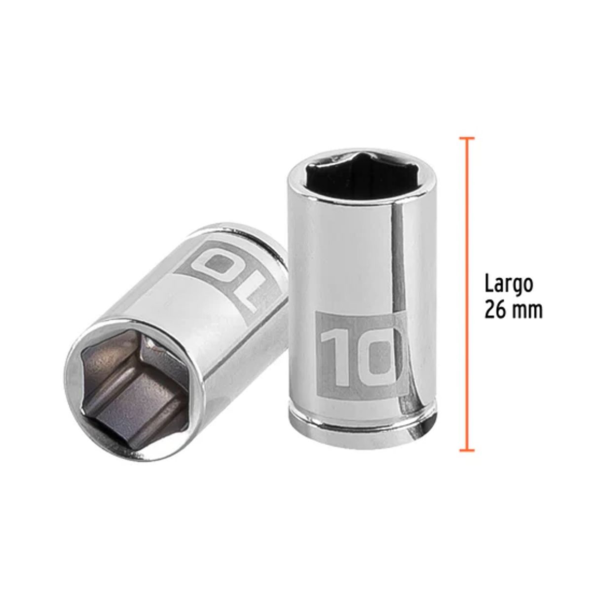 TRUPER - Dado hexagonal encastre 1/4pulg de 10 mm