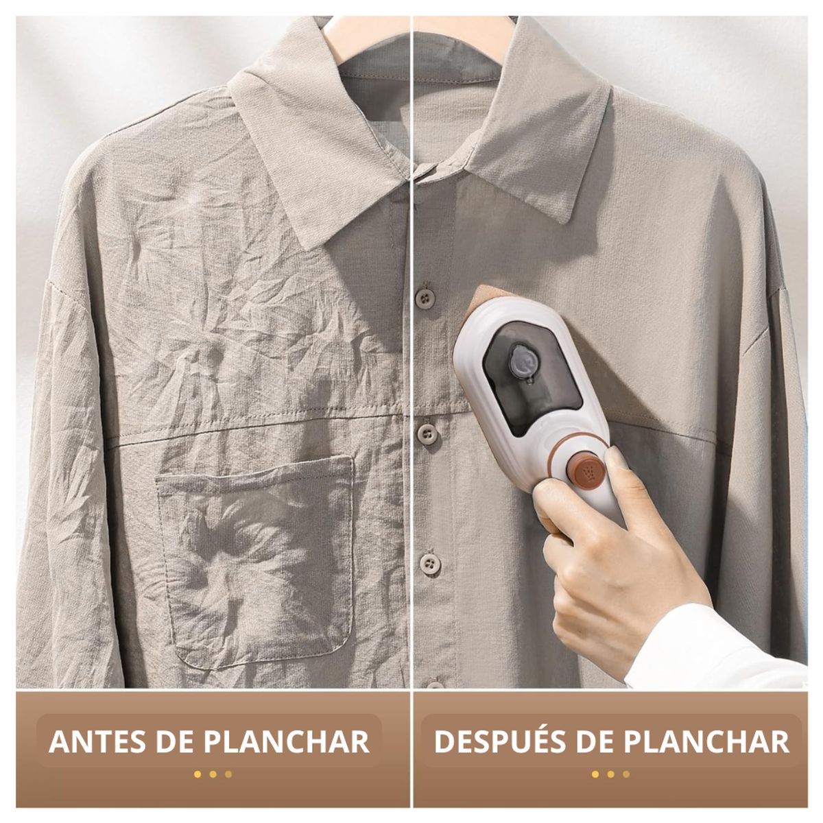 SEISA - Plancha a Vapor Electrica Vaporizador De Ropa Portátil De Mano - BLANCO