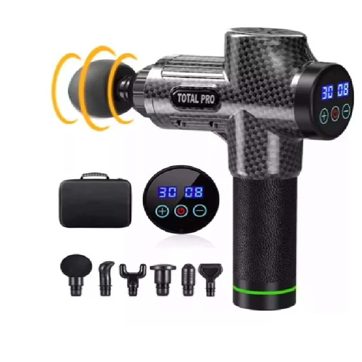 GENERICO - MASAJEADOR Pistola De Masaje Muscular Digital 30 NIVELES Pantalla LCD