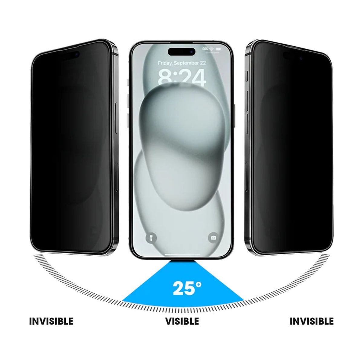 GENERICO - Protector de Pantalla Compatible con iPhone 14 Pro Anti Espía Mate