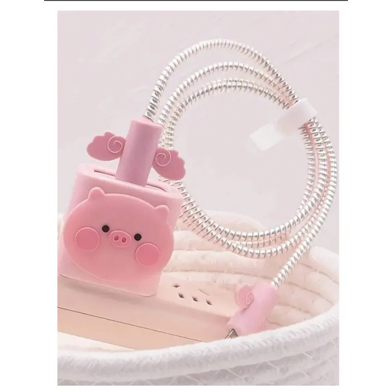 GENERICO - CASE PROTECTOR DE CHANCHITO PARA CARGADOR DE IPHONE