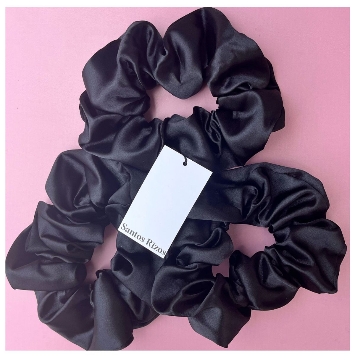 SANTOS RIZOS - Scrunchies de Satín - Sujetan el cabello sin daños 3u