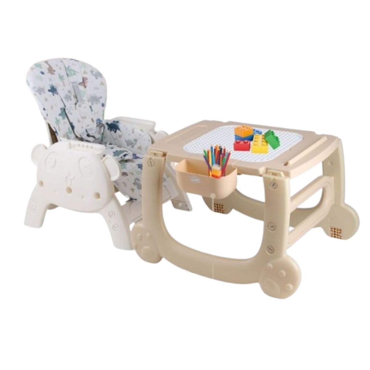 CAM - Silla de comer Carpeta Panda 4 en 1 Beige