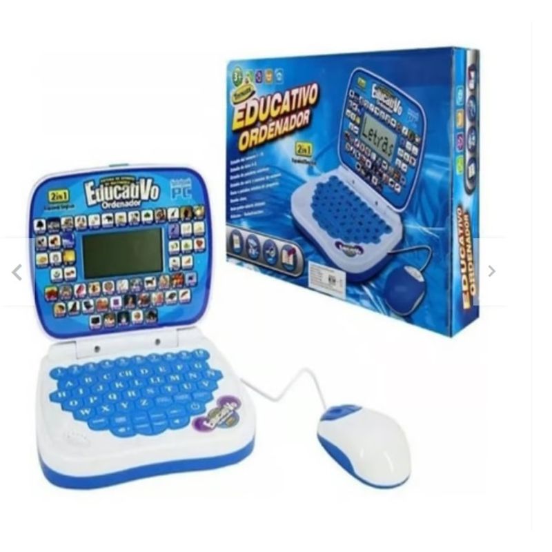 GENERICO - MINI LAPTOP EDUCATIVA CON MOUSE PARA NIÑO COLOR AZUL