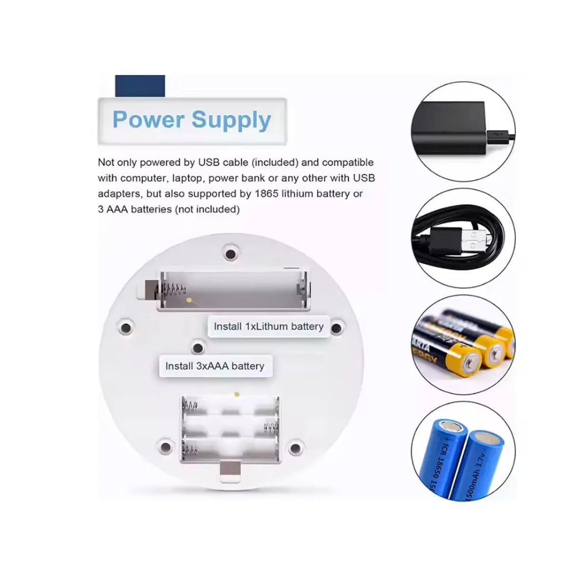 GENERICO - Soporte De Exhibición Base Giratorio Eléctrico De 3 Velocidades Blanco