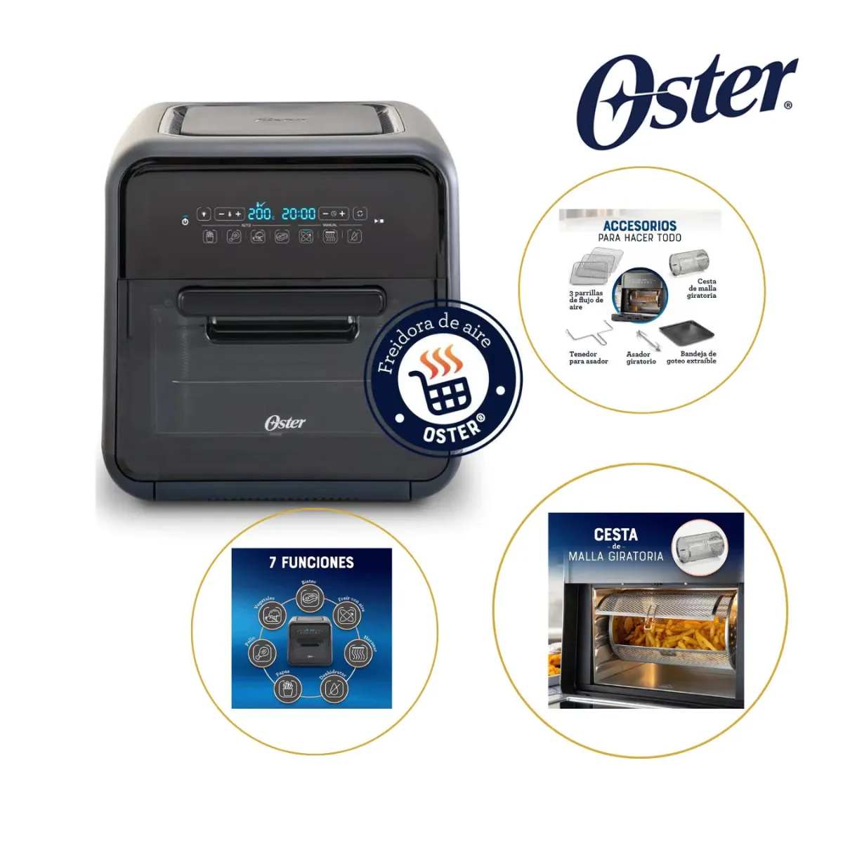OSTER - Súper Freidora de Aire Oster® 10 litros CKSTAFOV3