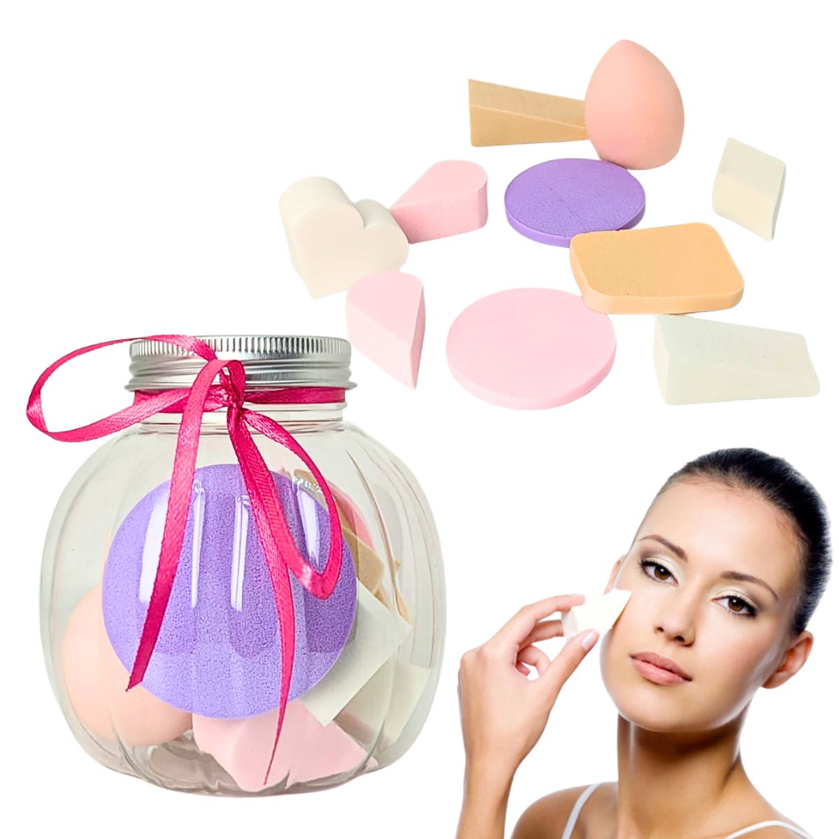 GENERICO - Pote de 10 esponjas Beauty Blender