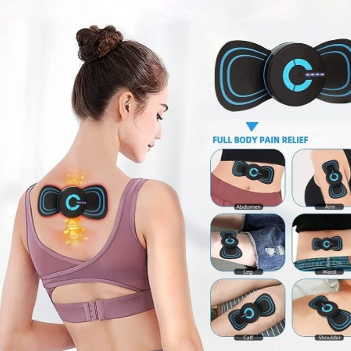 GENERICO - MINI MASAJEADOR CORPORAL ADHESIVO