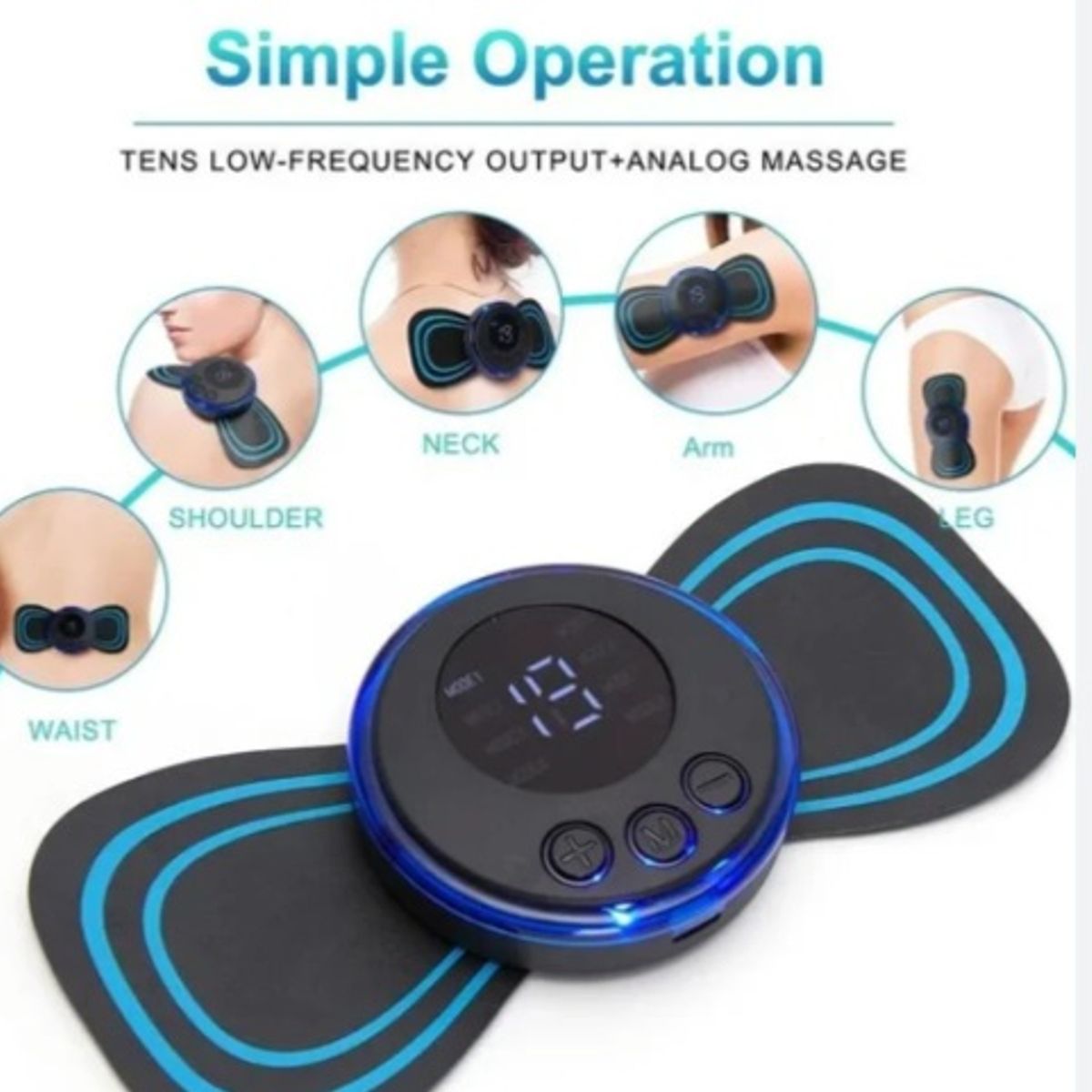 GENERICO - MINI MASAJEADOR CORPORAL ADHESIVO