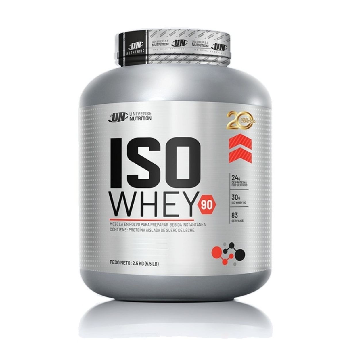 UNIVERSE NUTRITION - Proteína Universe Nutrition Iso Whey 90 2.5 Kg Chocolate + shaker