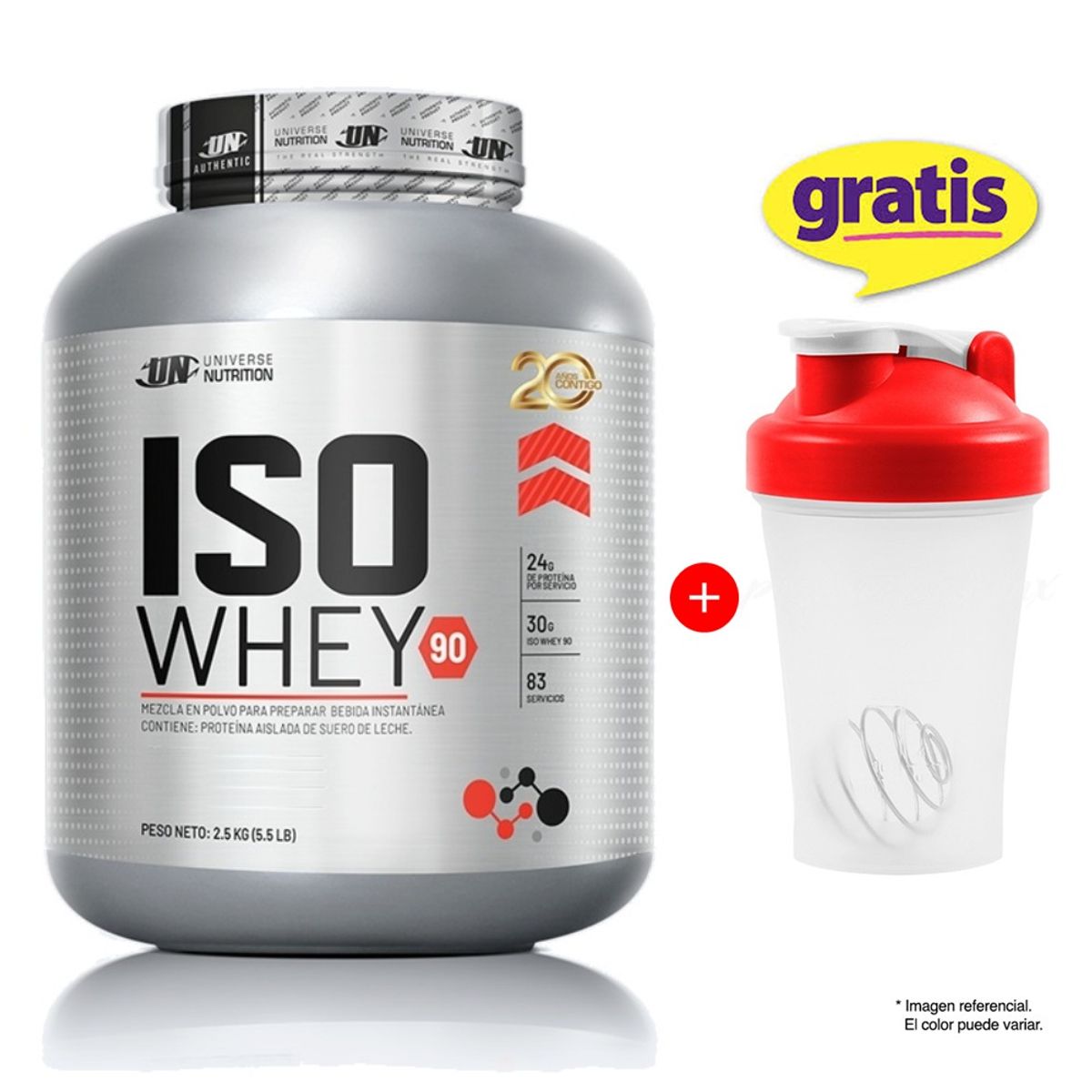 UNIVERSE NUTRITION - Proteína Universe Nutrition Iso Whey 90 2.5 Kg Cookies and Cream