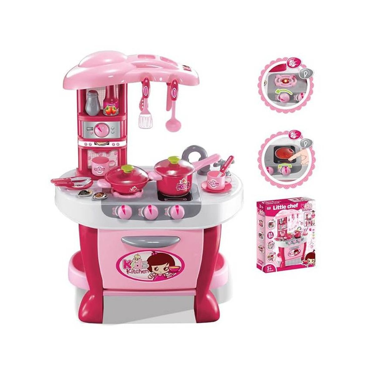 GENERICO - Cocina Para Niñas Little Chef con Luces y Musical