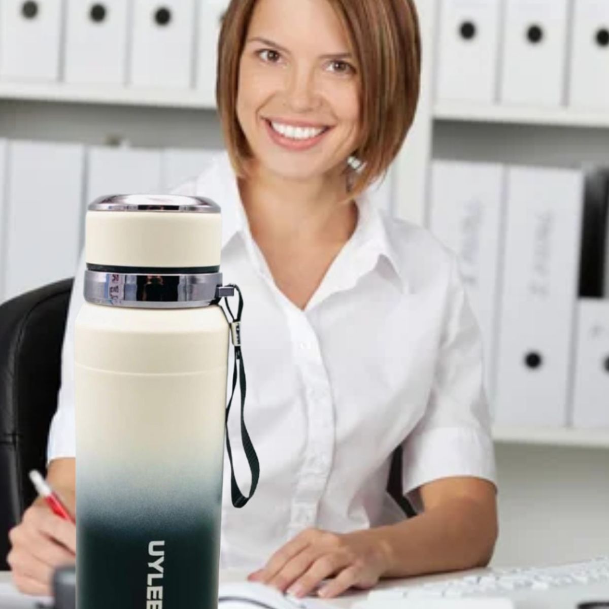 GENERICO - BOTELLA TOMATODO TÉRMICO ACERO INOX 316 TERMO PREMIUM 1L