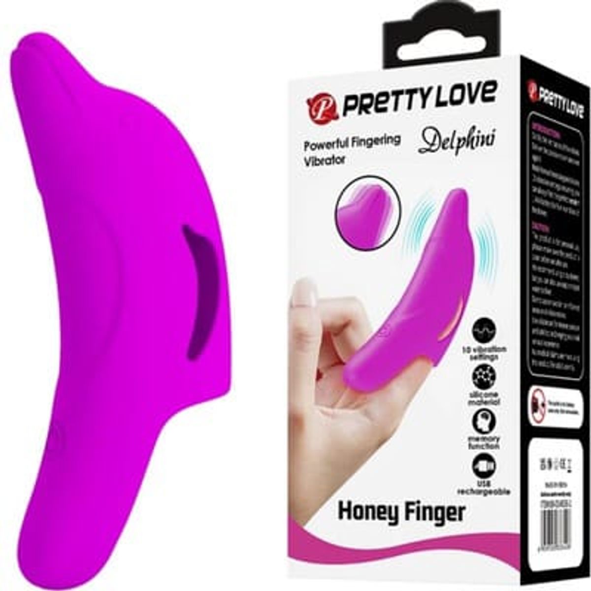 PRETTY LOVE - VIBRADOR DE DEDO DELPIHINI