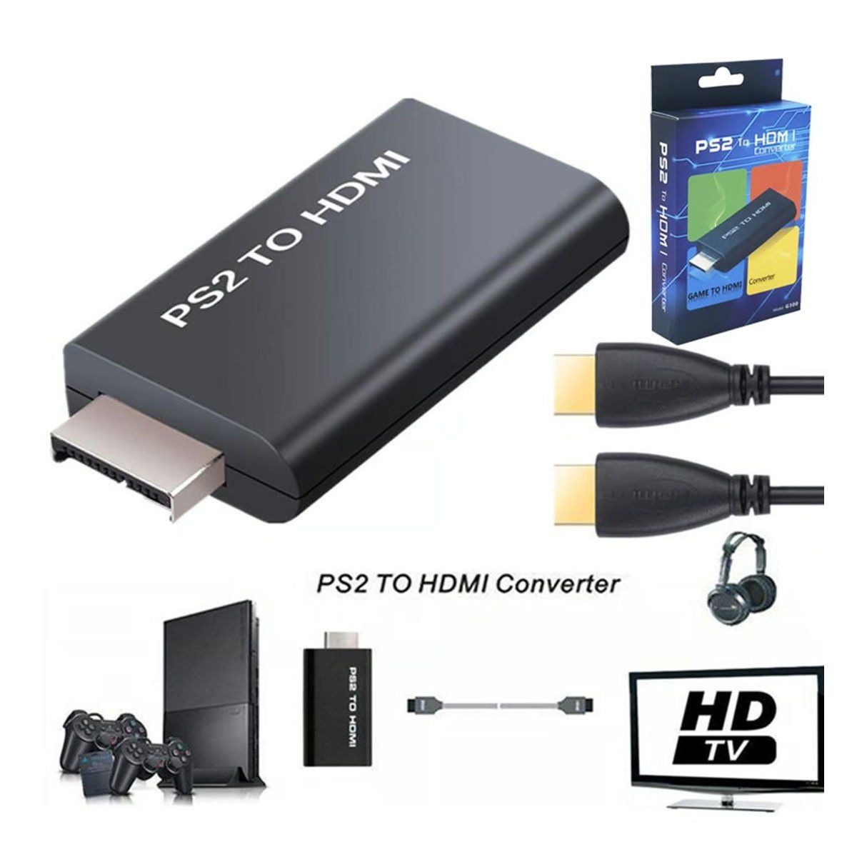 GENERICO - Convertidor de Playstation 2 a HDMI Video y Audio Inalámbrico G300