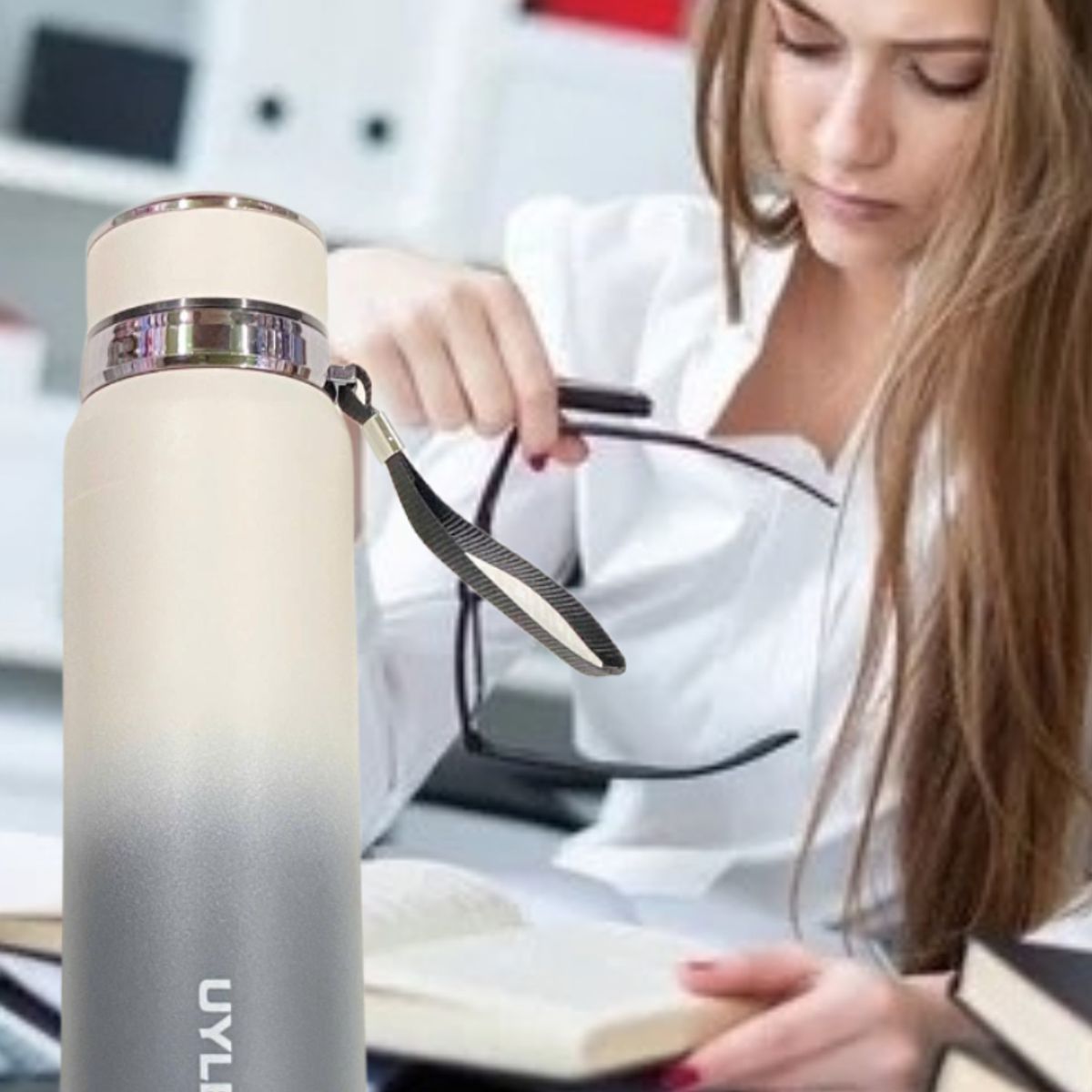 GENERICO - BOTELLA TOMATODO TÉRMICO ACERO INOX 316 TERMO PREMIUM 1L