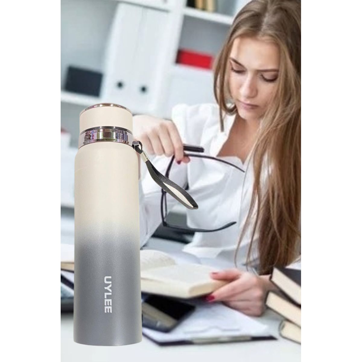 GENERICO - BOTELLA TOMATODO TÉRMICO ACERO INOX 316 TERMO PREMIUM 1L