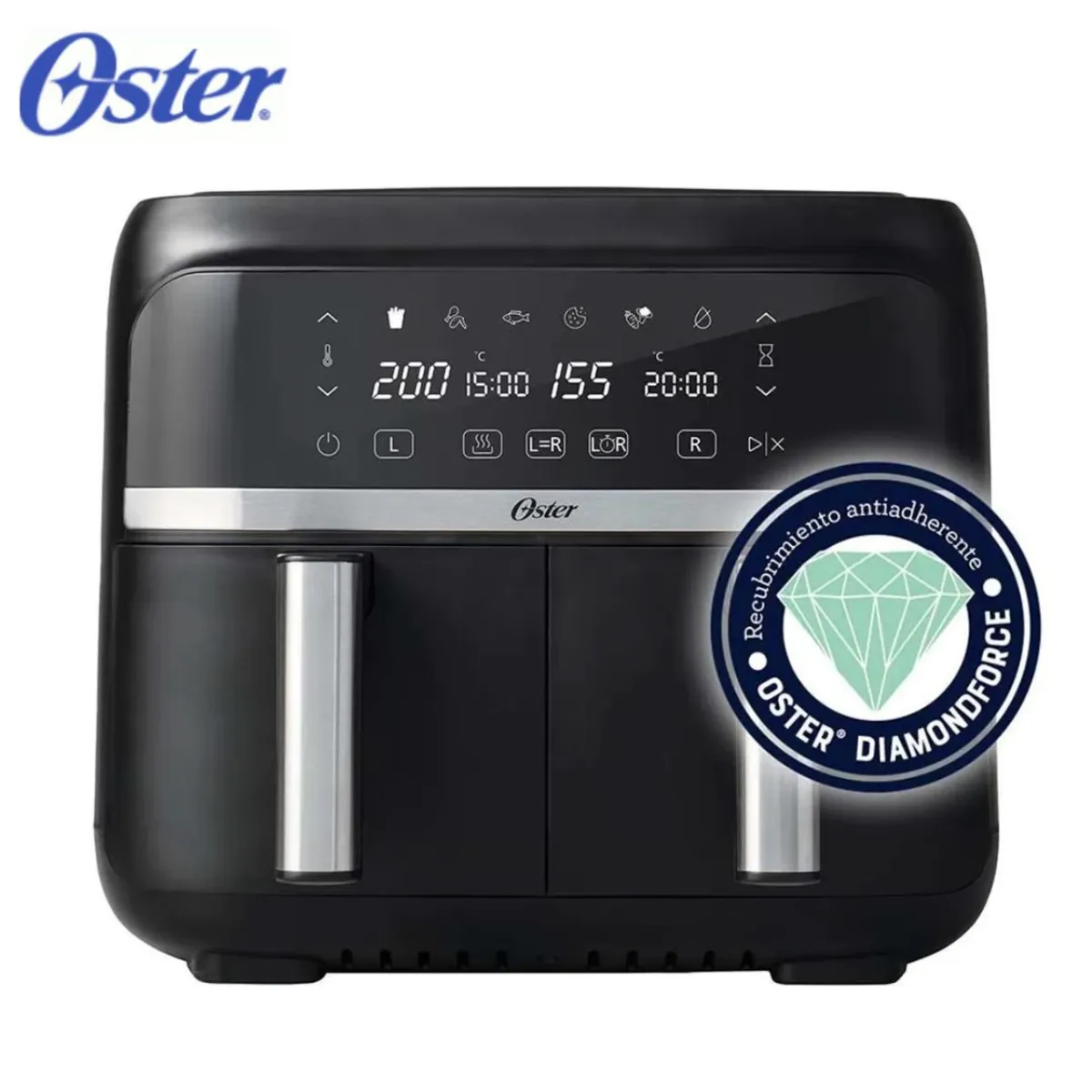 OSTER - Freidora de aire dual Oster digital 7,6 lts