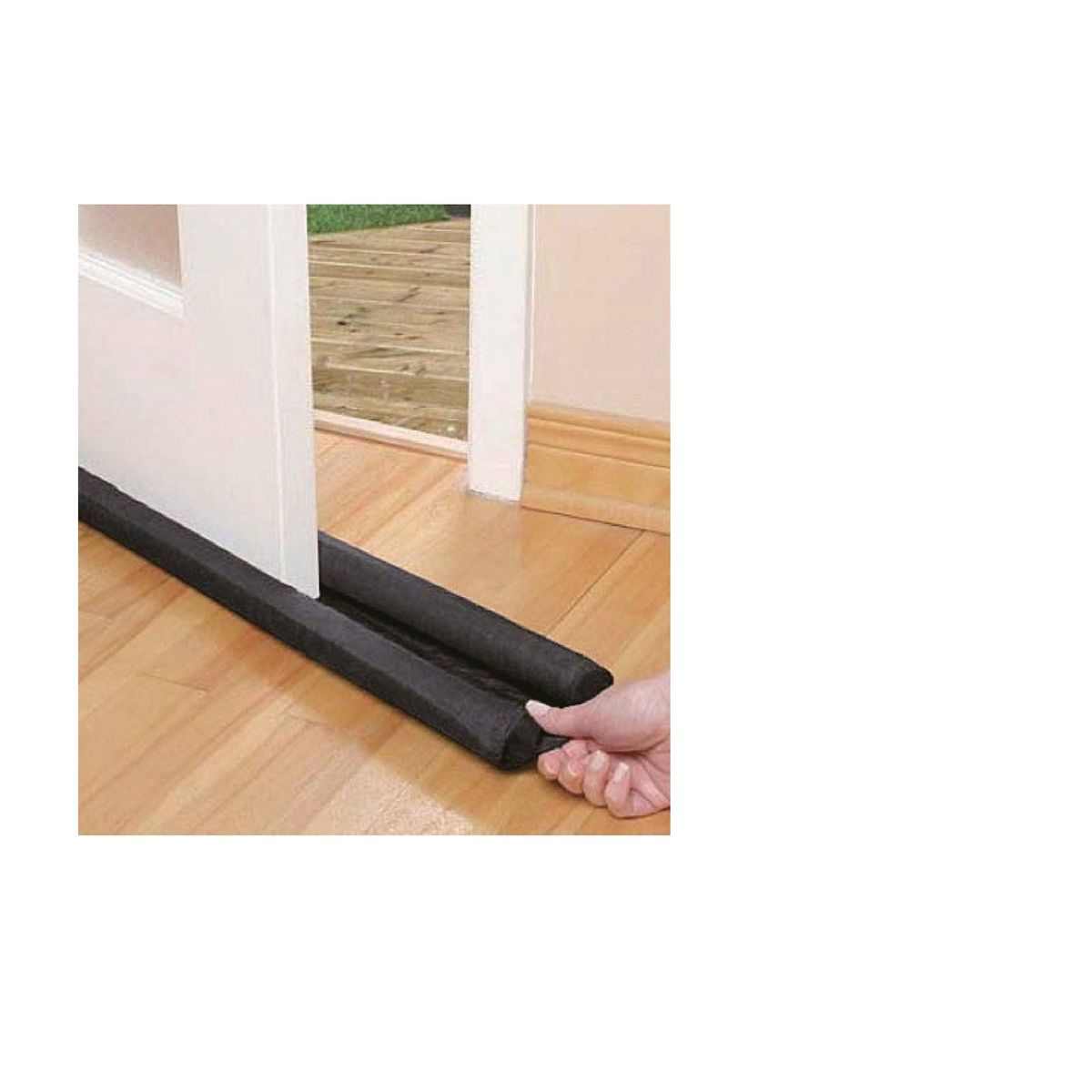 GENERICO - Burlete Flexible Proteción Sellado Para Puerta Negro