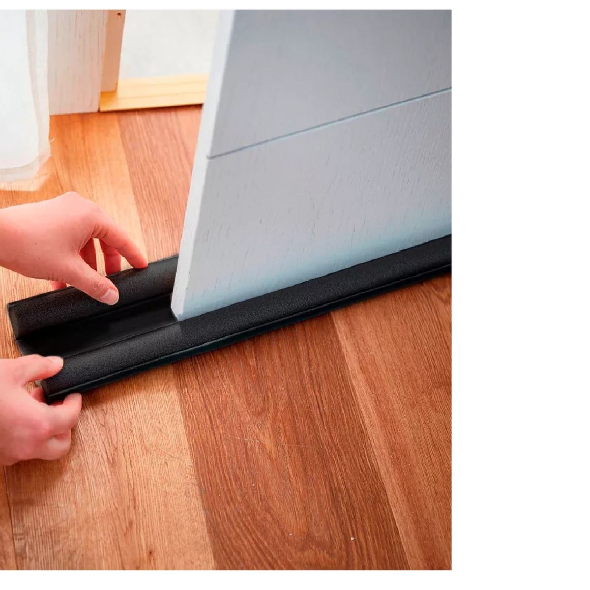 GENERICO - Burlete Flexible Proteción Sellado Para Puerta Negro