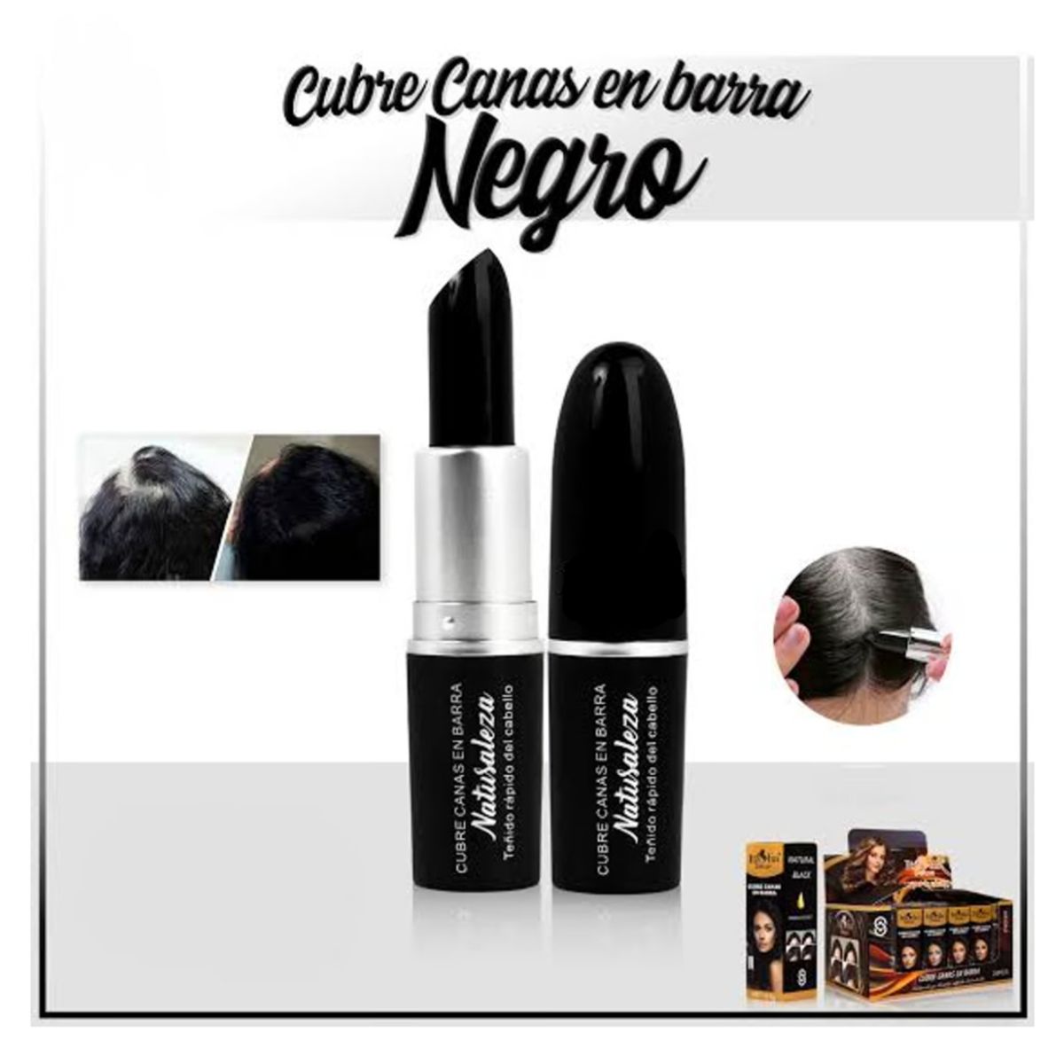 GENERICO - COBERTOR FÁCIL PARA CANAS PRO NEGRO 45g