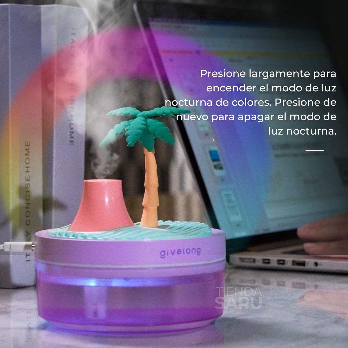 GENERICO - Humidificador Paisaje Difusor de Aromas - Lila