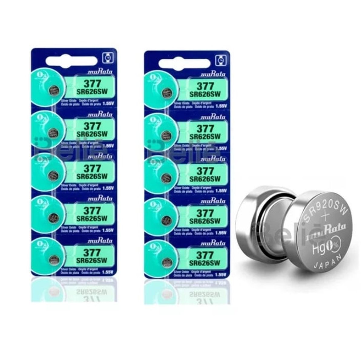 PREMIUM - PILAS Boton Ag1 377 SR626SW Alcalina MURATA x 10 UNIDADES