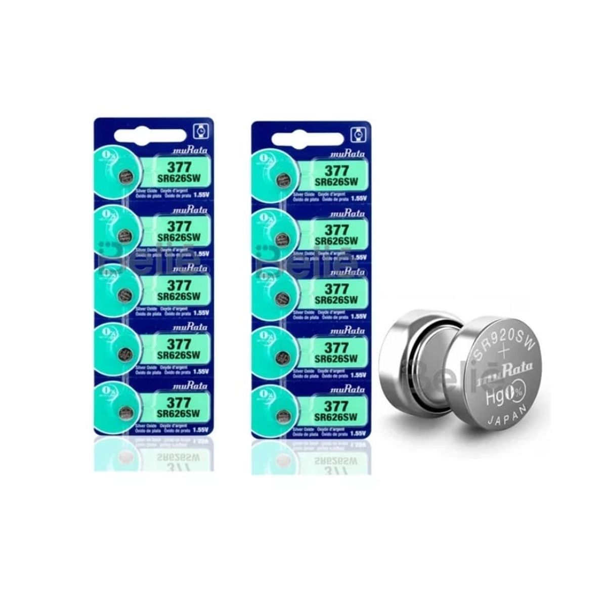 PREMIUM - PILAS Boton Ag1 377 SR626SW Alcalina MURATA x 10 UNIDADES