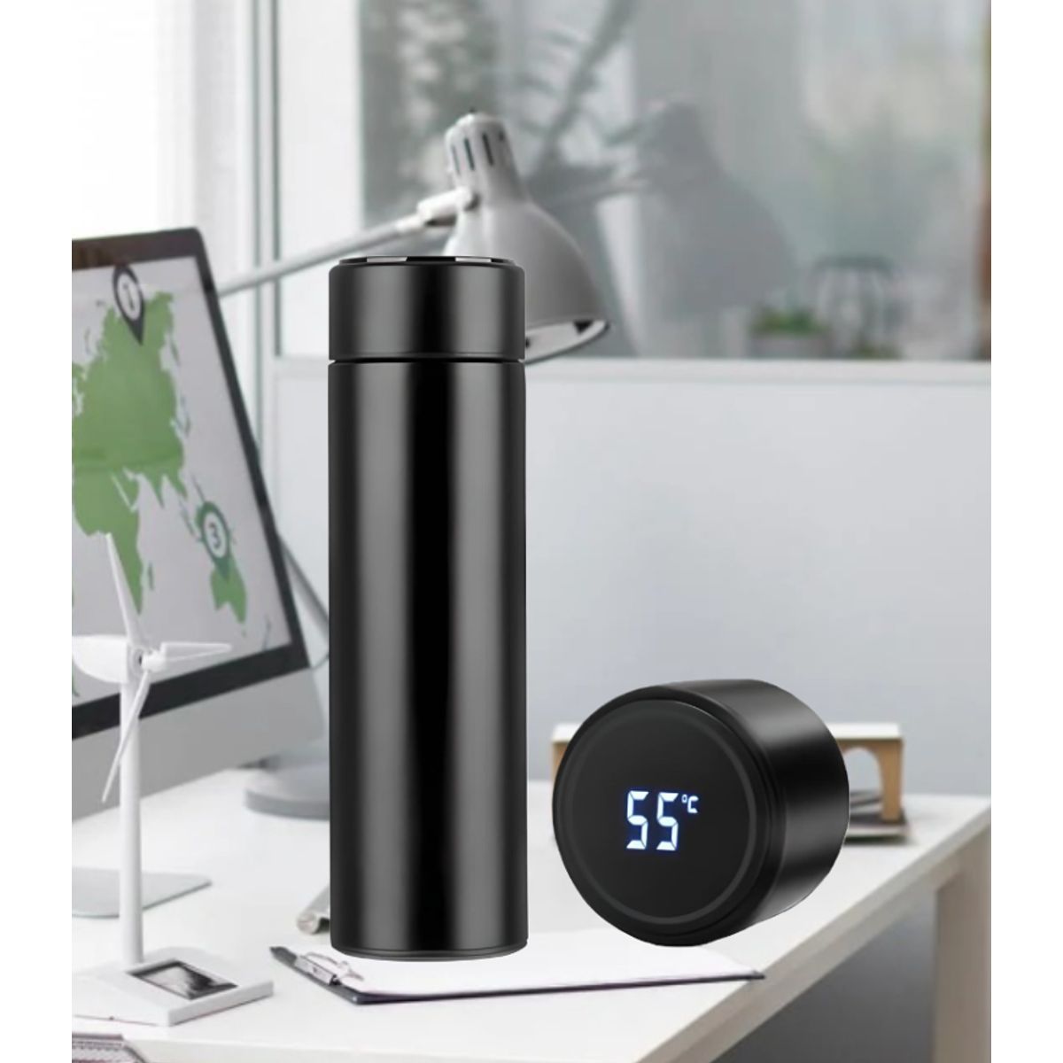 GENERICO - TERMO DIGITAL TOMATODO SMART BOTELLA ACERO INOXIDABLE CON FILTRO