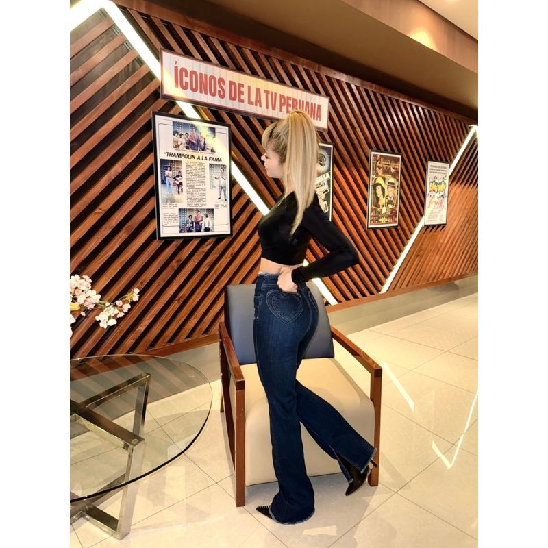 KATE LARRAIN - Pantalón jean flare mujer Love