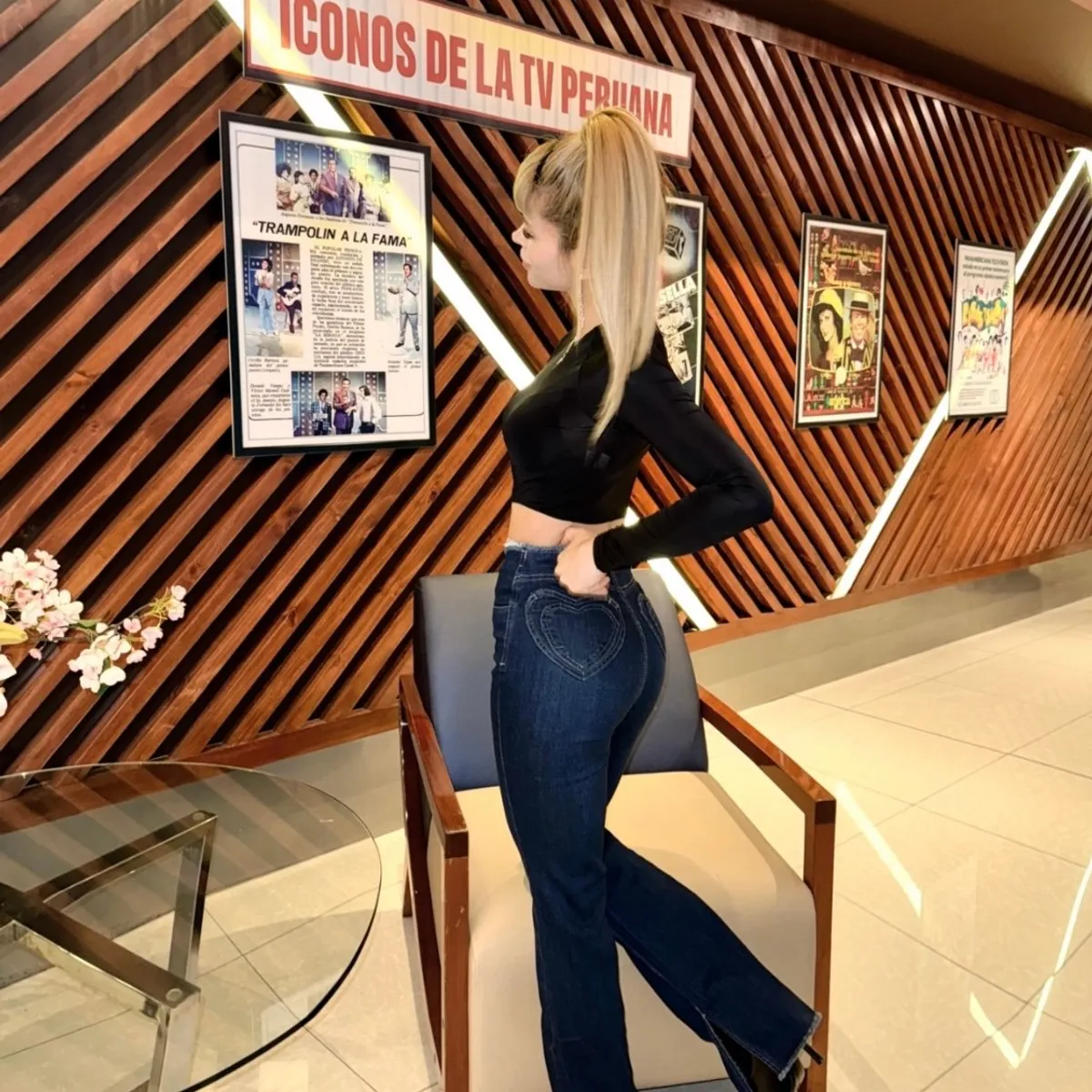 KATE LARRAIN - Pantalón jean flare mujer Love