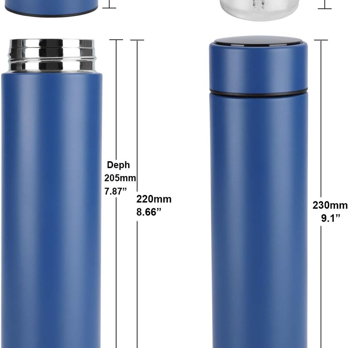 GENERICO - TERMO DIGITAL TOMATODO SMART BOTELLA ACERO INOXIDABLE CON FILTRO