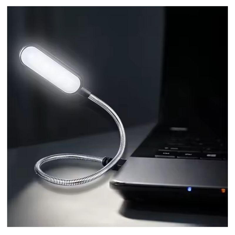 OEM - Laptop Lampara Led USB Brazo Metal Power Bank Cargador x LIQUIDACION