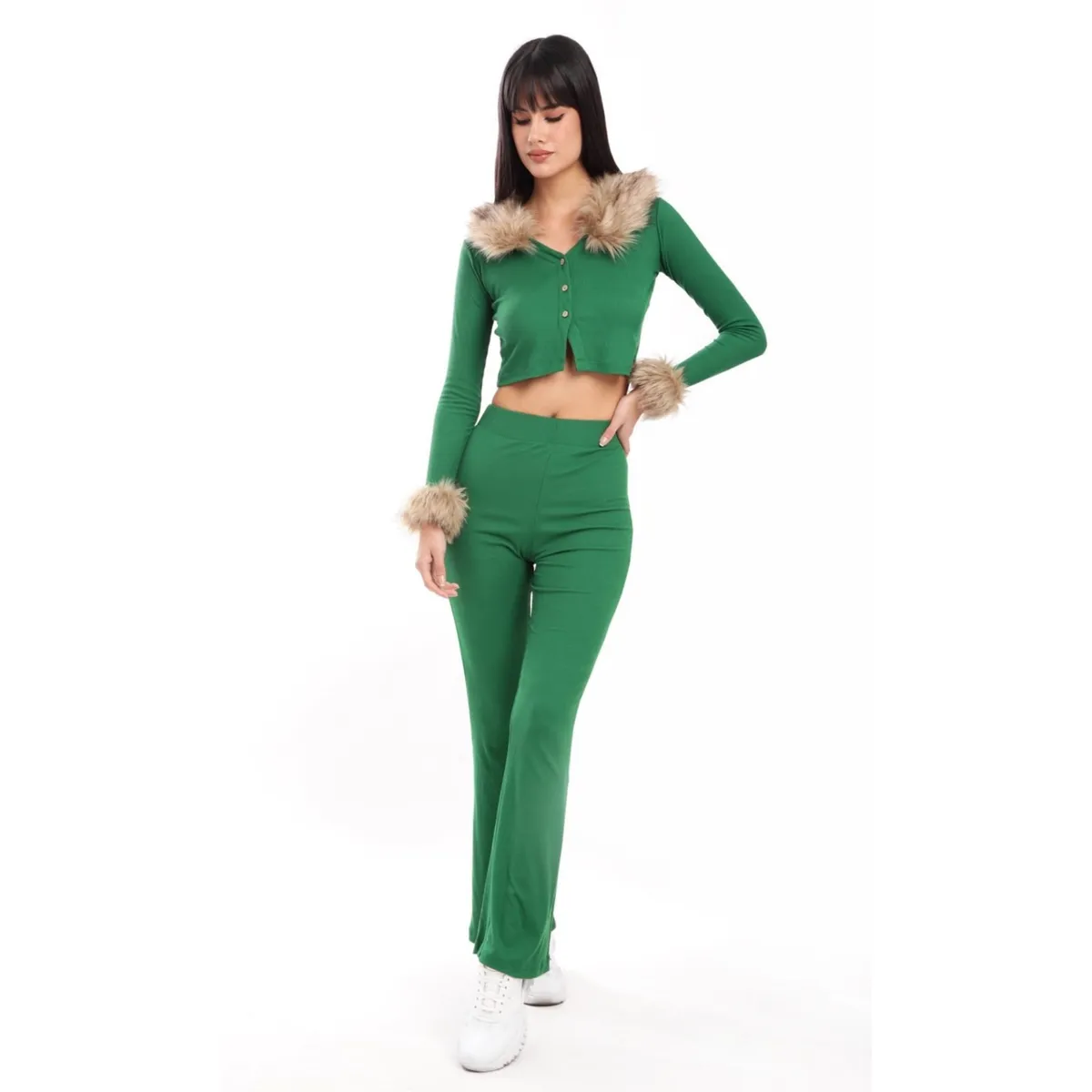 KATE LARRAIN - Pantalón mujer flare Fluffy