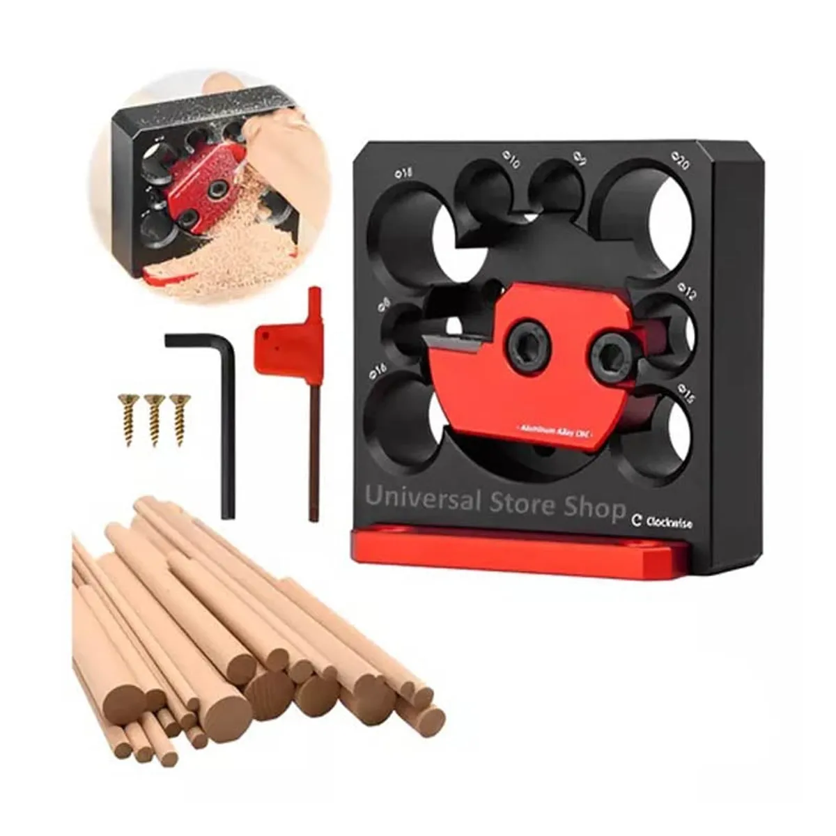 GENERICO - PLANTILLA DE ESPIGAS para Tarugos largos de Madera