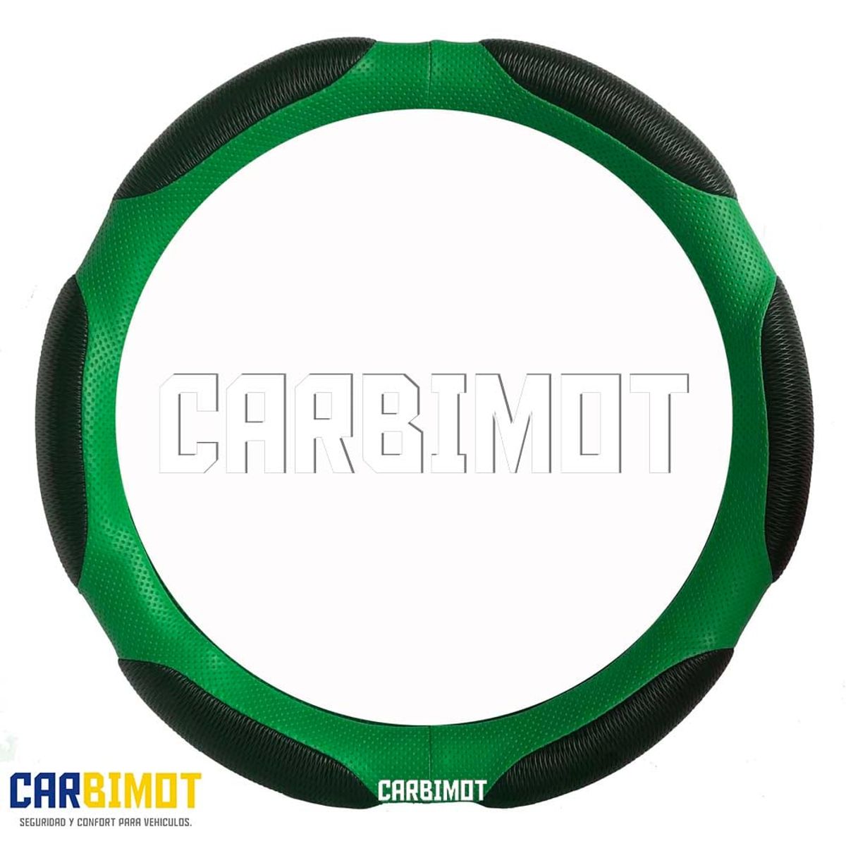 GENERICO - Funda cobertor forro cubre volante timón vehicular verde