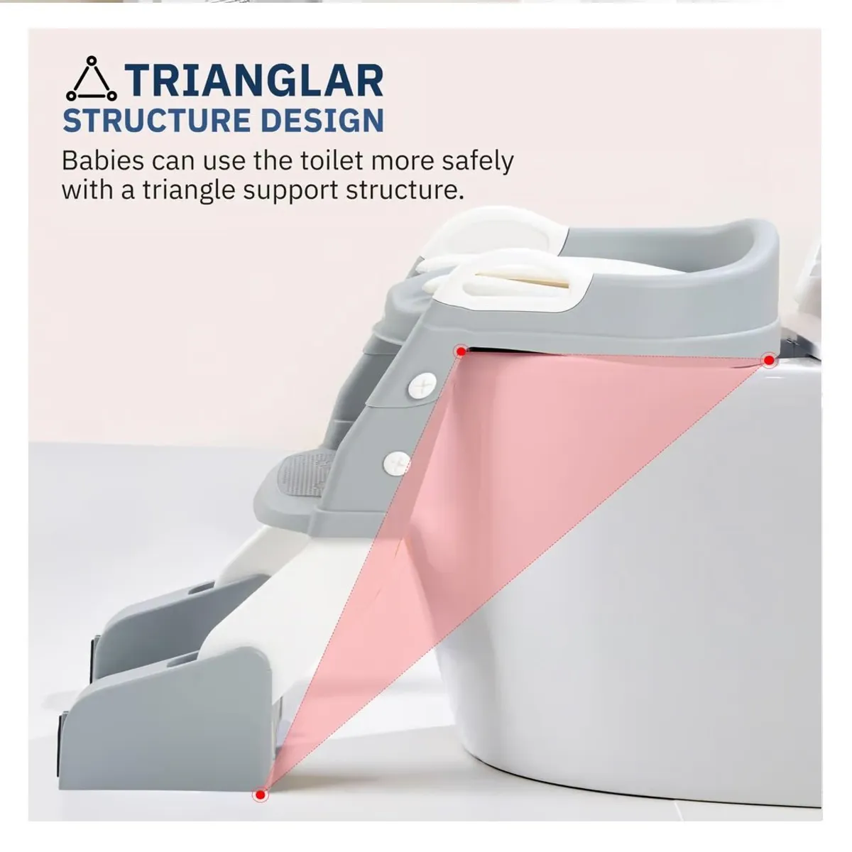 GENERICO - Bacin escalera 2 en 1 - Asiento de baño para bebé - Unisex