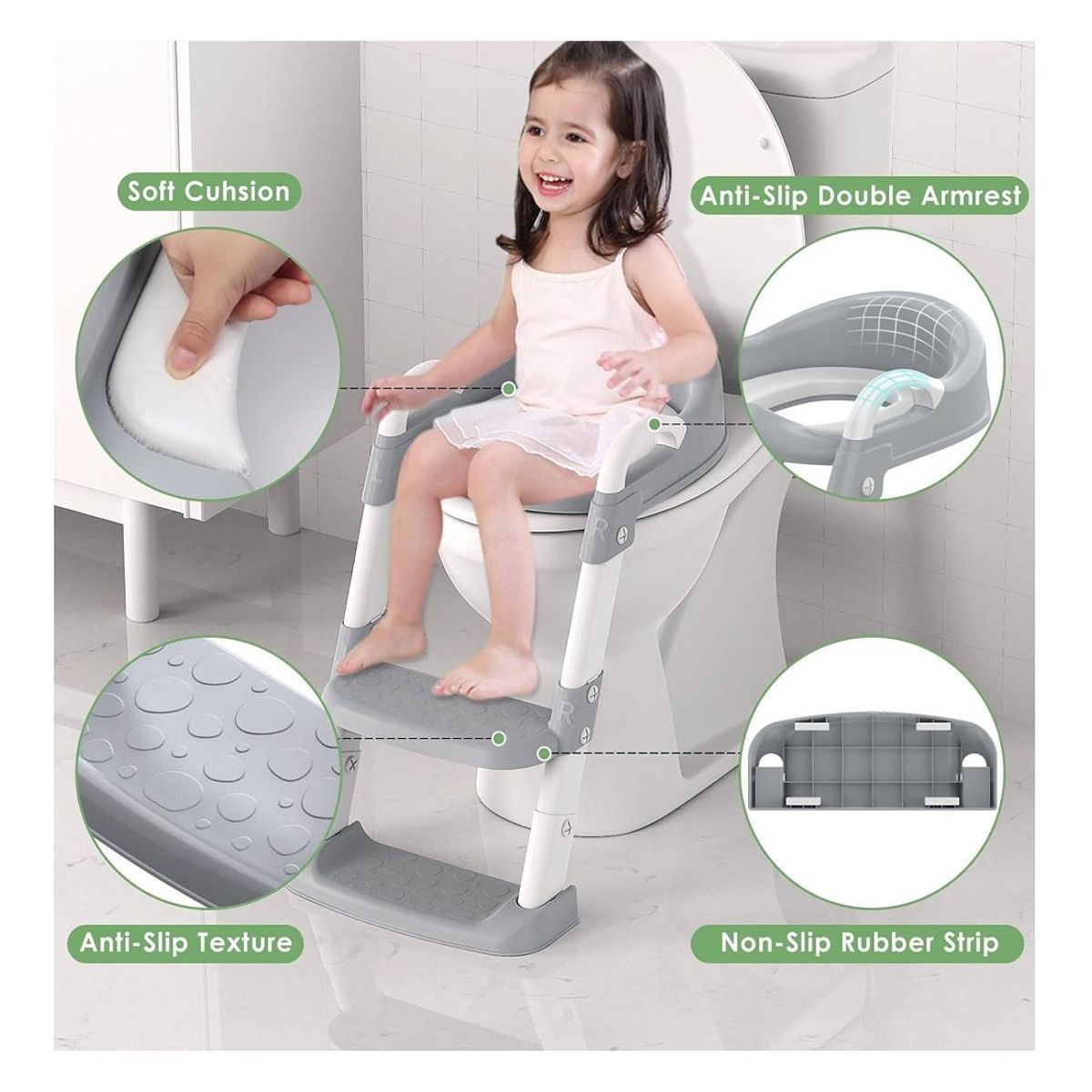 GENERICO - Asiento de baño con escalera para bebé - Unisex