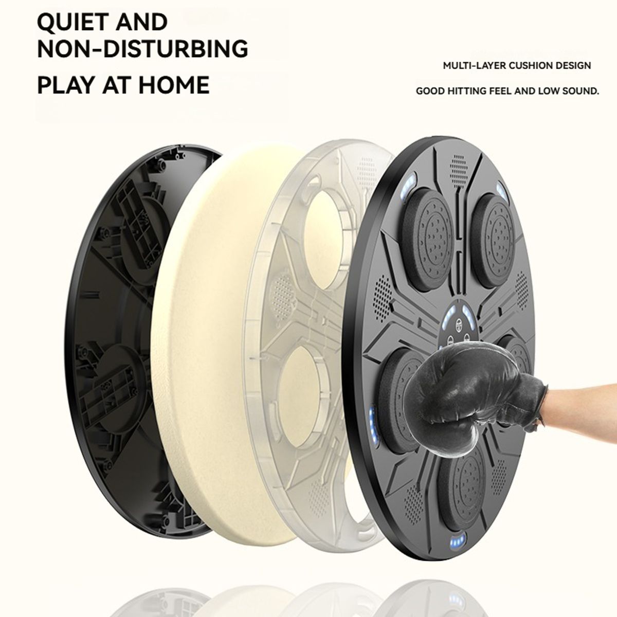 GENERICO - MAQUINA BOXEO SMART BLUETOOTH EFECT0S LED MUSICAL GUANTES