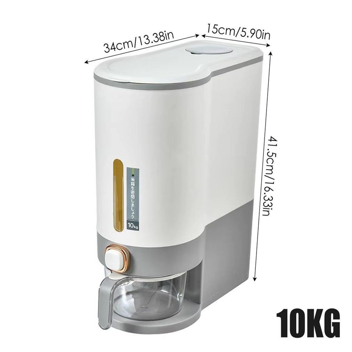 GENERICO - CONTENEDOR DE ARROZ  DE GRAN CAPACIDAD DE ALMACENAMIENTO DE 10 KG