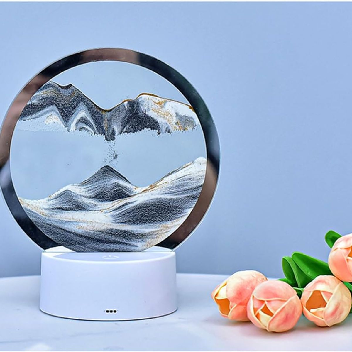 GENERICO - LÁMPARA LED 3D DE ARENA MOVEDIZA RGB MULTICOLOR DECORATIVO