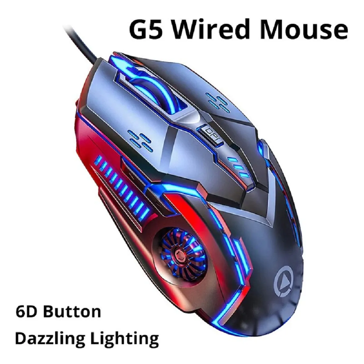 GENERICO - MOUSE GAMER BLUETOOTH SILVER EAGLE G5 3200 DPI