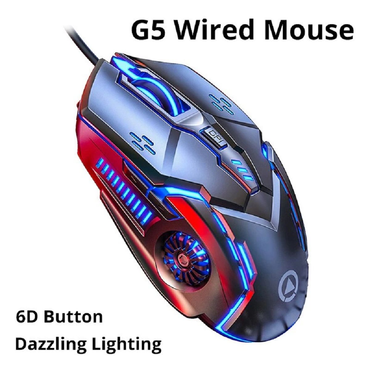 GENERICO - MOUSE GAMER BLUETOOTH SILVER EAGLE G5 3200 DPI