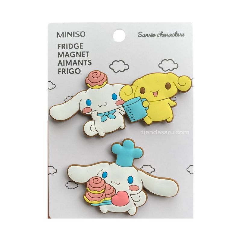 SANRIO - Pack de 2 Imanes para Refrigerador Sanrio Cinnamoroll