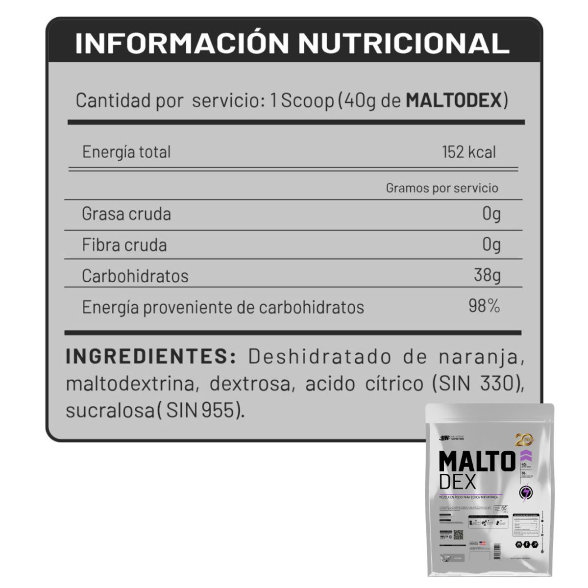 UNIVERSE NUTRITION - Malto Dex 3 KG Natural