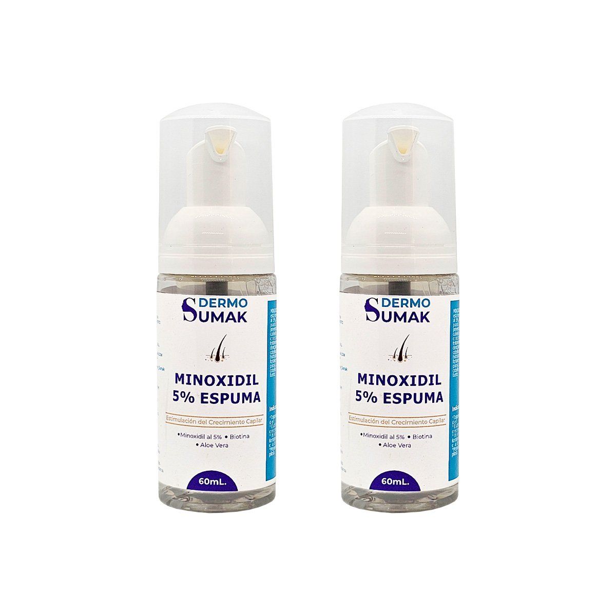 GENERICO - MINOXIDIL 5% ESPUMA 60ML - DERMO SUMAK 2 UND